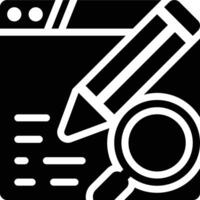 Blog SEO, Content SEO, Content Optimization Glyph Solid Icon vector