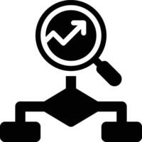 Search Algorithm, Search Engine, Algorithm Glyph Solid Icon vector