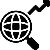 Global Search, Optimization, Search Optimization Glyph Solid Icon vector