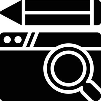 Website Design, Web Design, SEO Glyph Solid Icon vector