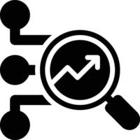Artificial Intelligence, SEO, Search Engine Glyph Solid Icon vector