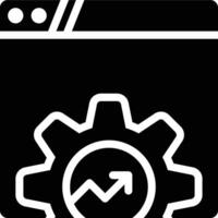 Web Optimization, Website Optimization, Seo Glyph Solid Icon vector