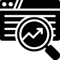 On Page Seo, Seo, Search Engine Optimization Glyph Solid Icon vector