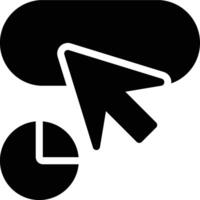 Click Through, Rate, Click Rate Glyph Solid Icon vector