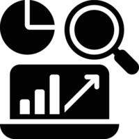 SEO Monitoring, SEO Dashboard, SEO Analysis Glyph Solid Icon vector