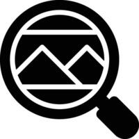 Image Search, Image Retrieval, Search Engine Glyph Solid Icon vector