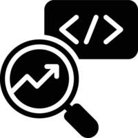 SEO Development, Search Engine, Optimization Glyph Solid Icon vector