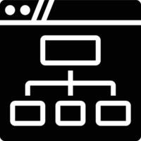 Sitemap, Organization, Website Structure Glyph Solid Icon vector