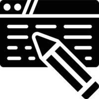 Blog Post, Blog Writing, Blog Content Glyph Solid Icon vector