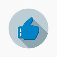 Design Illustration graphic of thumbs up symbol icon with flat style. Suitable for UI, mobile design, web design, etc. vector