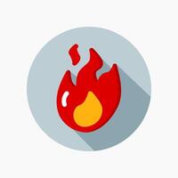 Design Illustration graphic of fire icon with flat style. Suitable for UI, mobile design, web design, etc. vector