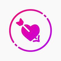 Design Illustration graphic of Heart with Arrow icon with gradient style. Suitable for UI, mobile design, web design, etc. vector