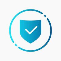 Design Illustration graphic of protection symbol icon with gradient style. Suitable for UI, mobile design, web design, etc. vector