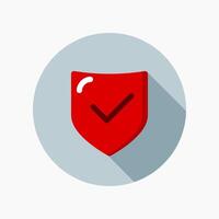 Design Illustration graphic of protection symbol icon with flat style. Suitable for UI, mobile design, web design, etc. vector
