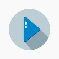 Design Illustration graphic of play button icon with flat style. Suitable for UI, mobile design, web design, etc. vector