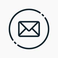 Design Illustration graphic of message icon with line style. Suitable for UI, mobile design, web design, etc. vector