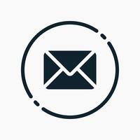 Design Illustration graphic of message icon with glyph style. Suitable for UI, mobile design, web design, etc. vector