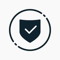Design Illustration graphic of protection symbol icon with glyph style. Suitable for UI, mobile design, web design, etc. vector