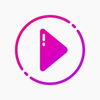 Design Illustration graphic of play button icon with gradient style. Suitable for UI, mobile design, web design, etc. vector