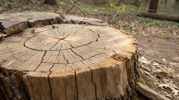 Tree stump detailed texture in forest for nature enthusiasts and photographers wood photo