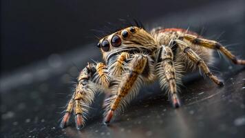 Spider Close-Up Detailed Macro Photography for Nature Enthusiasts and Wildlife Documentaries photo