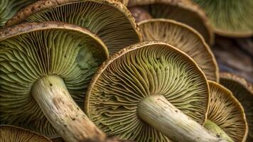 Mushroom Gills Detailed Macro Photography for Nature Enthusiasts and Botanical Researchers Exploring Fungal Structures in Forest Ecosystems mushroom photo