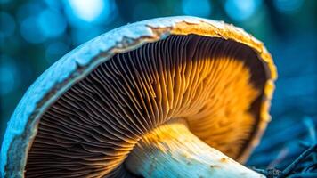 Mushroom Cap Close-Up Detailed Macro Photography for Nature Enthusiasts and Botanical Researchers Exploring the Intricate Patterns of Forest Fungi in High Resolution cap photo
