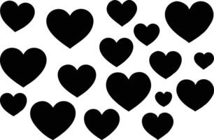 Heart Pattern Valentine's Day Symbols on White Background Texture vector