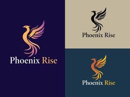 Soaring Phoenix Crest A bold and artistic phoenix design, embodying power, freedom, and personal evolution. vector