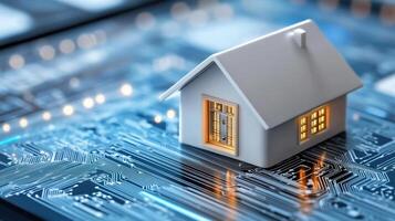 Smart home technology enhances security and convenience in modern living photo