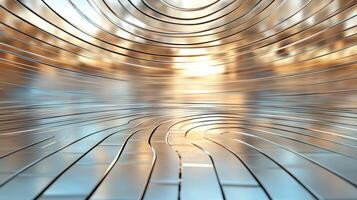 close up of reflective metal lines creating mesmerizing pattern photo