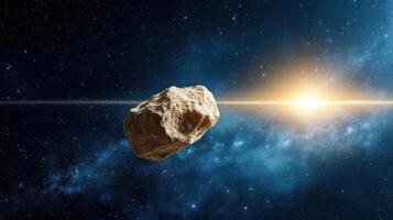 deep space telescope detecting asteroid in cosmos photo