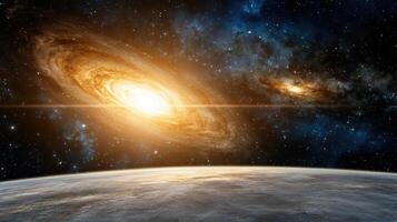 stunning view of galaxies in space, showcasing cosmic beauty and mystery photo