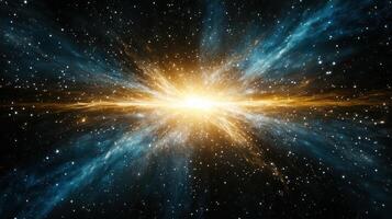 stunning cosmic scene showcasing bright explosion of light space, surrounded by stars and photo