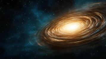 stunning depiction of galaxy with swirling stars and bright core photo