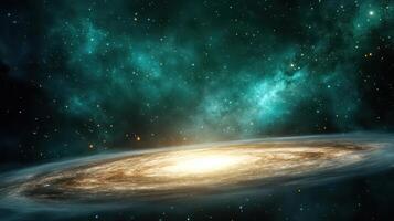 stunning galaxy with swirling stars and vibrant cosmic clouds photo