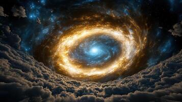 stunning galaxy with swirling clouds and bright stars creates cosmic wonder photo