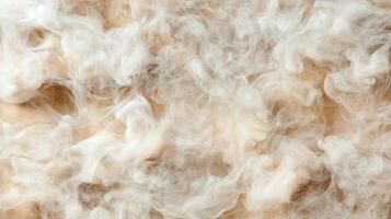 Delicate tendrils of smoke swirling softly against warm background photo