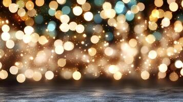 Bright, warm colors blending in cozy abstract bokeh background photo