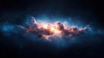 stunning cosmic scene featuring vibrant nebulae and stars in deep space photo