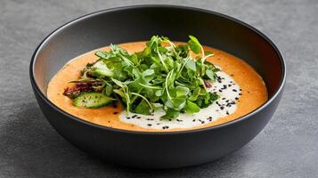 vibrant bowl of curry featuring fresh greens, creamy sauce, and hint of spice, perfect for photo
