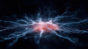 vibrant visualization of neural connections, showcasing dynamic energy and movement photo