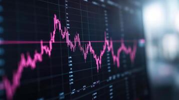 digital screen displays clean line graph with rising trends, showcasing data analysis photo