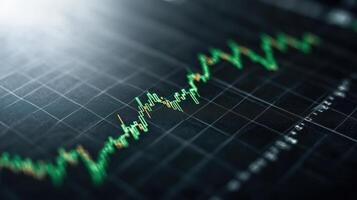 stock index chart displaying fluctuating values, showcasing market trends and volatility photo
