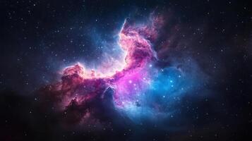 stunning cosmic scene featuring vibrant colors and swirling gases nebula, showcasing beauty of photo