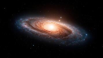 stunning view of spiral galaxy with bright core and swirling arms, showcasing cosmic beauty photo
