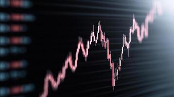 financial graph displaying sharp market increase, showcasing dynamic trends and growth photo