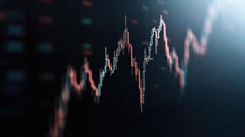 dynamic visualization of market trends showcasing volatility and price fluctuations photo