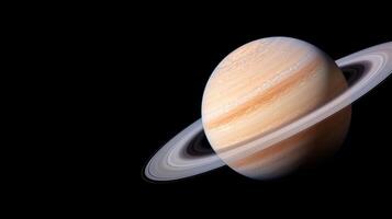 stunning image of Saturn showcasing its iconic rings and colorful bands, evoking sense of wonder photo