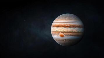 stunning view of Jupiter showcasing its vibrant bands and Great Red Spot, evoking wonder photo